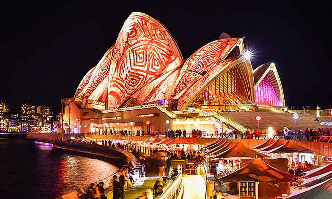 Lễ hội ánh sáng ở Sydney - Ngôi sao