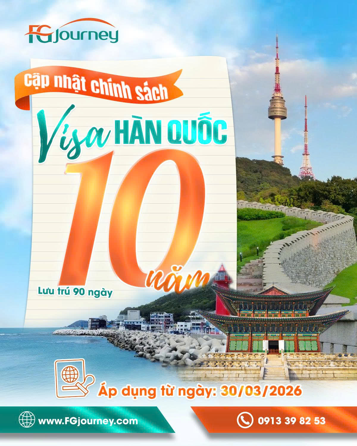 visa Hàn Quốc 10 năm
